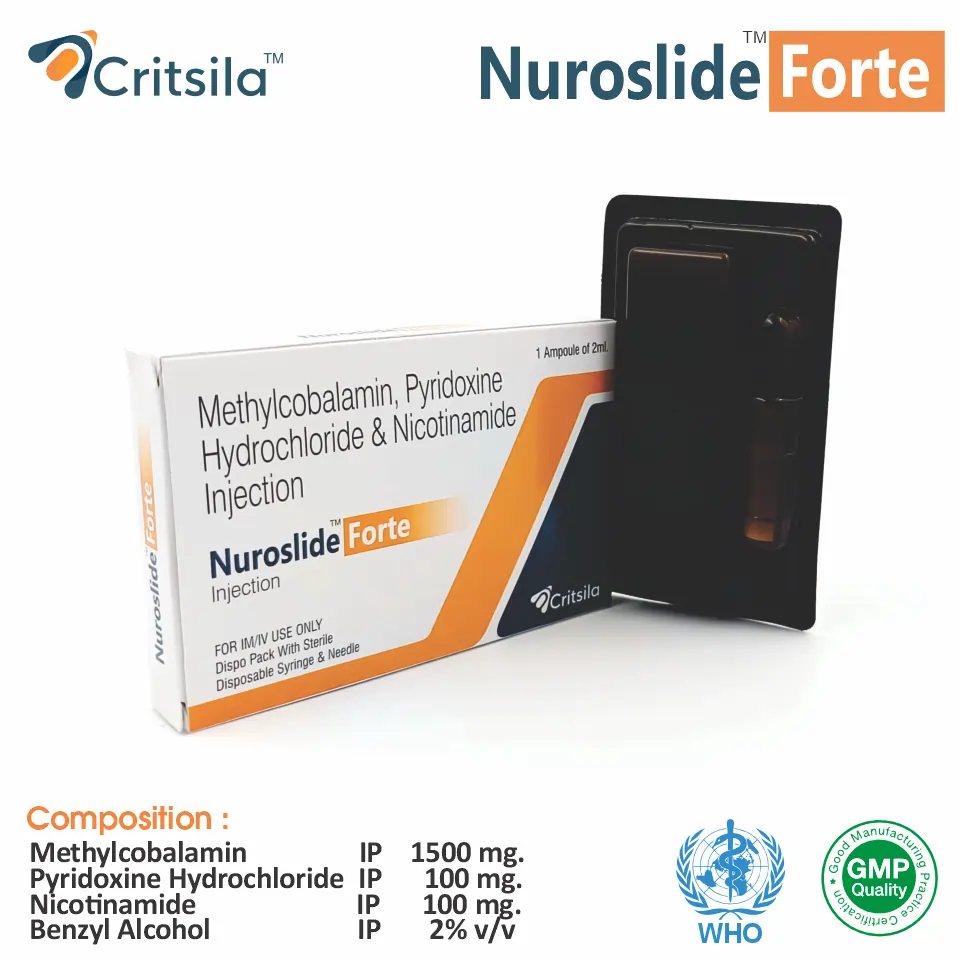 Methylcobalamin + Vitamin B6 (Pyridoxine) Nutritional Supplement Injection at best price in PCD Pharma Franchise for Neuropathy.